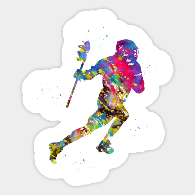 Lacrosse player Sticker by erzebeth